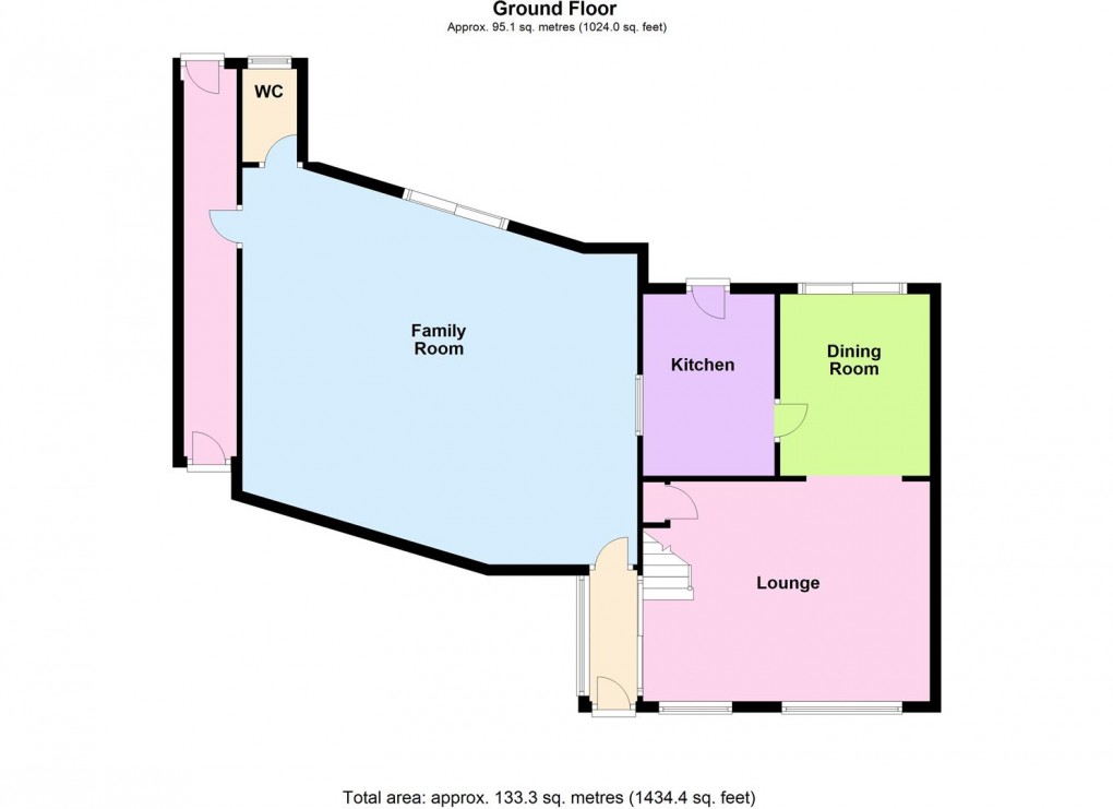 Floorplan for Coleridge Drive, Enderby, Leicester