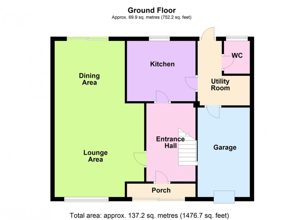 Floorplan for Winslow Drive, Wigston